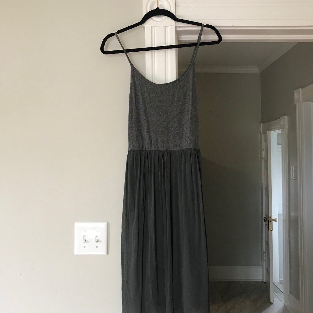 Spaghetti Strap Tank Dress w/ Tulle Skirt